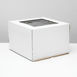 Коробка для торта, с окном, 30×30×19 см