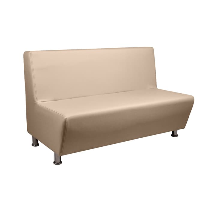 Диван офисный «Рон», без подлокотников, экокожа, 1350×740×830 мм, цвет бежевый