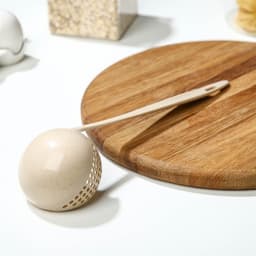 Половник-шумовка Доляна, 27 см, бежевый