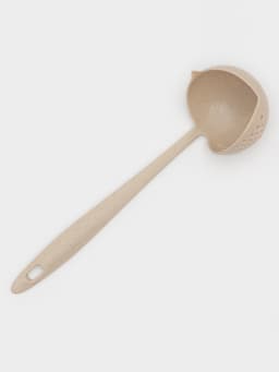 Половник-шумовка Доляна, 27 см, бежевый