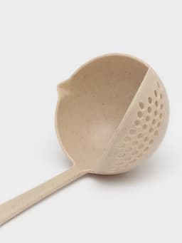 Половник-шумовка Доляна, 27 см, бежевый