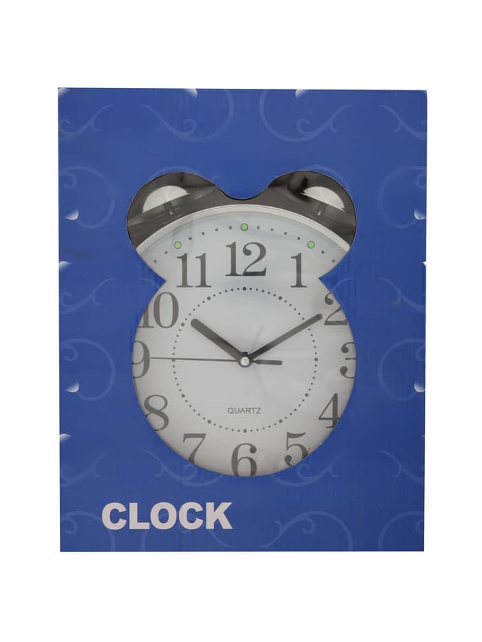 Часы - будильник настольные «Классика», с подвесом, дискретный ход, d=20 см, 30×23 см, 2АА