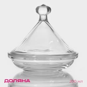 Ёмкость для мёда и варенья Доляна «Купол», 200 мл, 12.5×12 см, стекло