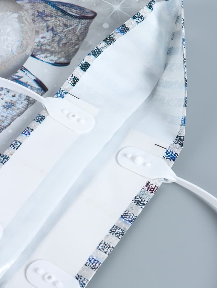 Пакет новогодний «Лёд», полиэтиленовый с пластиковой ручкой, 38×35 см