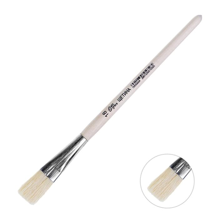 Кисть для рисования, щетина, № 18, Calligrata, плоская, деревянная ручка