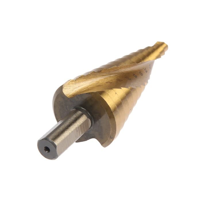 Сверло ступенчатое ТУНДРА ПРОФИ, HSS, TiN, спиральный профиль, трехгранный хвостовик, 6-30 мм