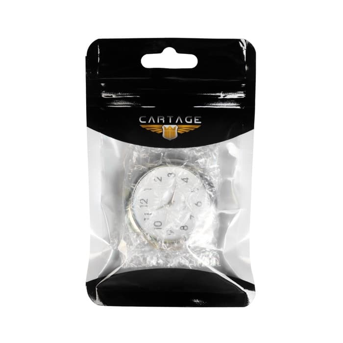 Часы автомобильные, внутрисалонные, d=4.5 см, белый циферблат