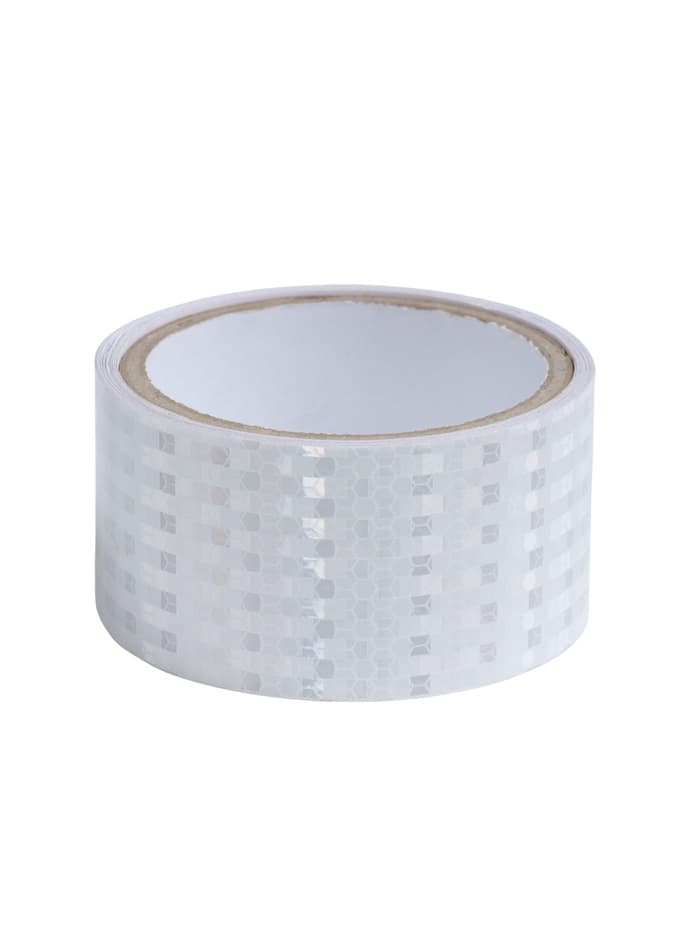 Светоотражающая лента, самоклеящаяся, белая, 5 см × 3 м