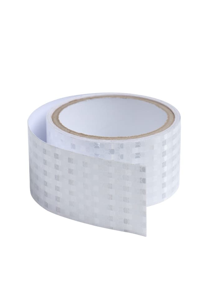 Светоотражающая лента, самоклеящаяся, белая, 5 см × 3 м