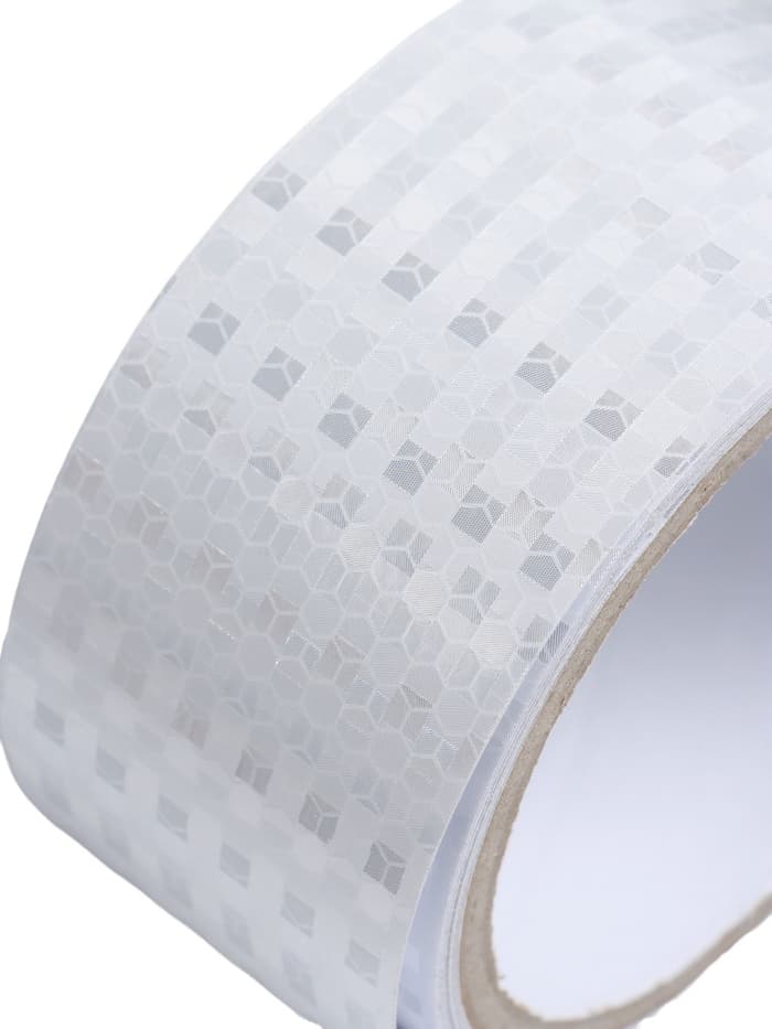 Светоотражающая лента, самоклеящаяся, белая, 5 см × 3 м