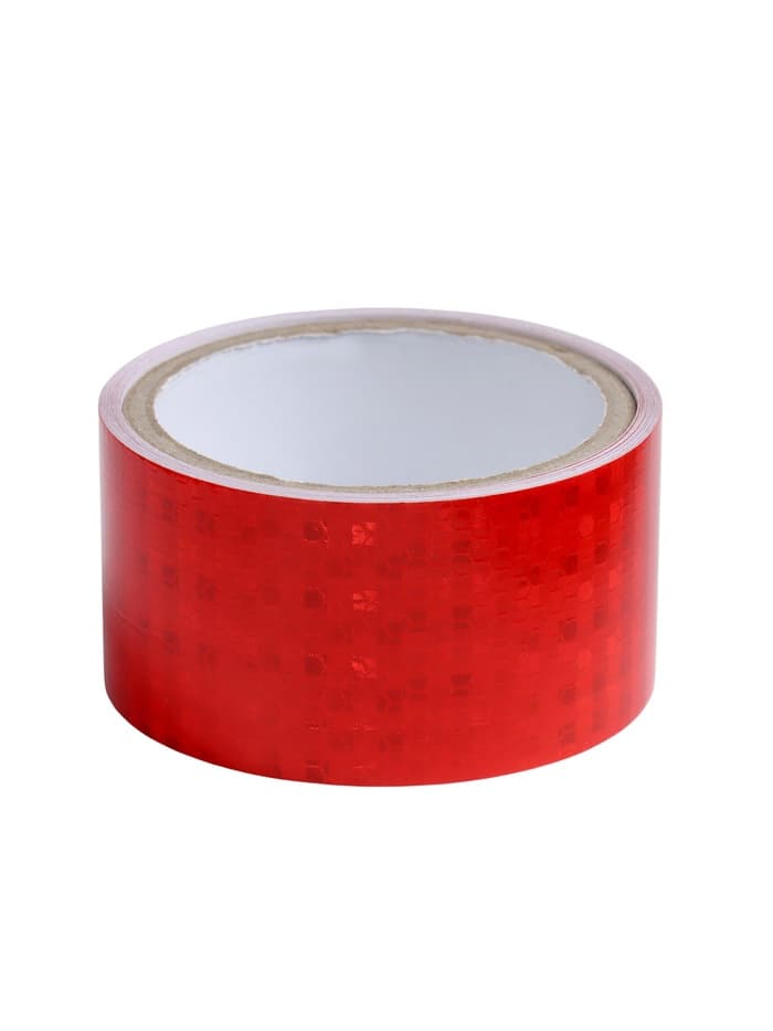 Светоотражающая лента TORSO, самоклеящаяся, красная, 5 см × 3 м