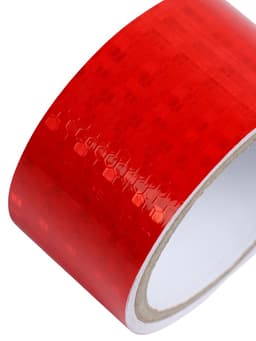 Светоотражающая лента TORSO, самоклеящаяся, красная, 5 см × 3 м