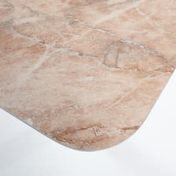 Стол ломберный с ящиком, 790(1180)х590×750 мм, цвет хром/пластик змеевик бежевый