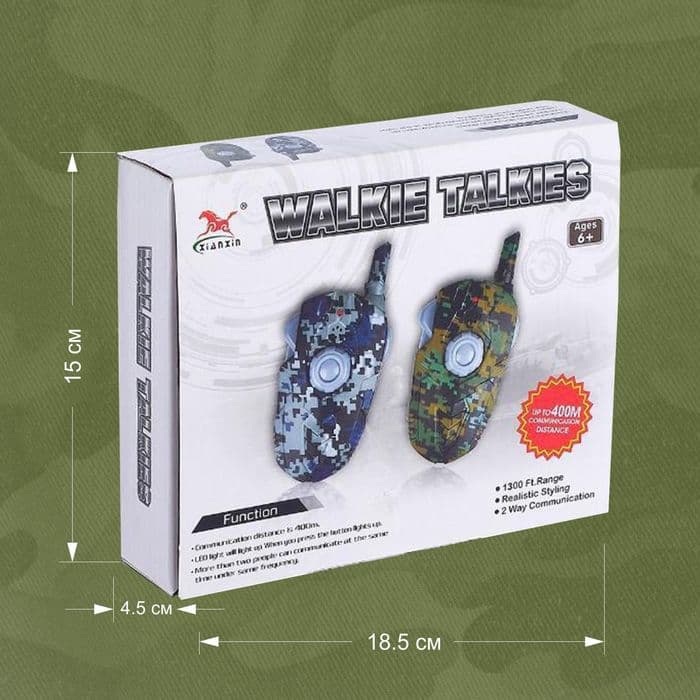 Набор раций «Отряд Альфа», 2 шт., без шума, дистанция до 400 метров, работает от батареек