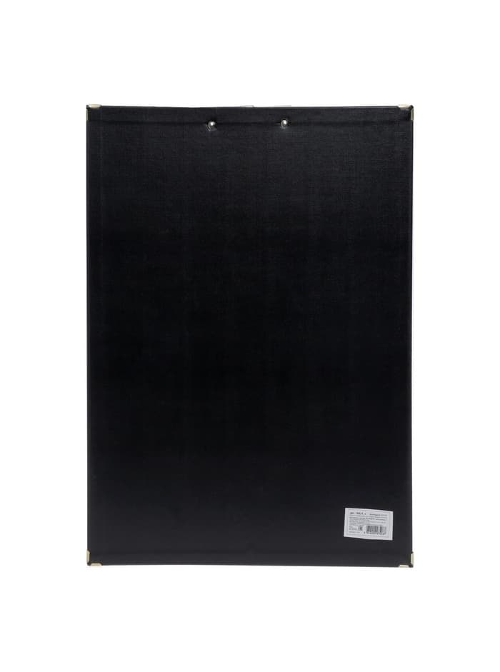 Планшет с зажимом А3, 420×320 мм, покрыт высококачественным бумвинилом, с металлическими уголками, чёрный (клипборд)