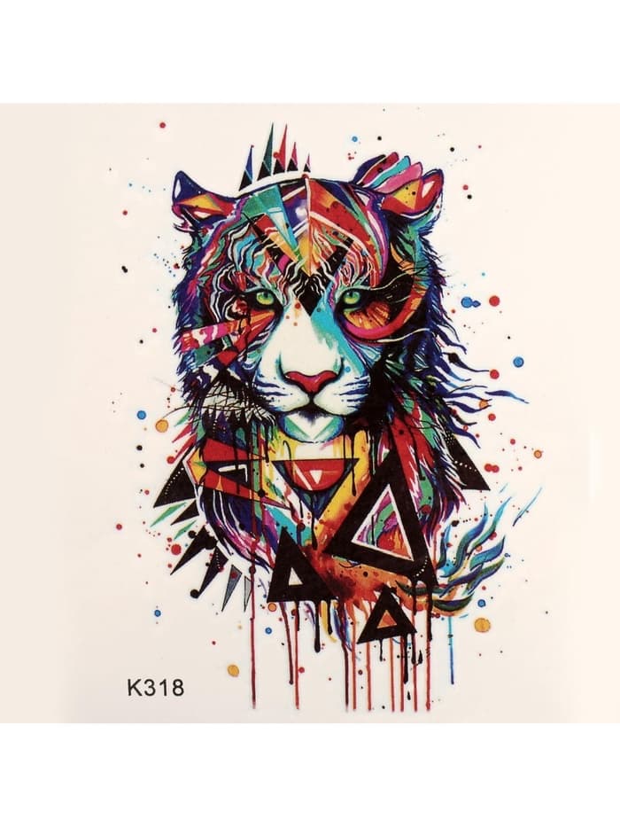 Переводная тату на тело цветная «Тигр», 10×8 см
