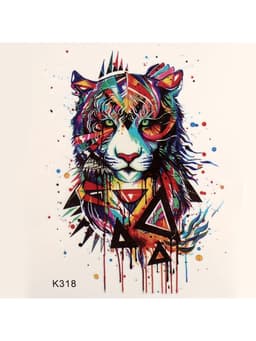 Переводная тату на тело цветная «Тигр», 10×8 см