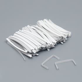 Клип лента в нарезке, белый, для фиксация упакованной продукции, 13 см