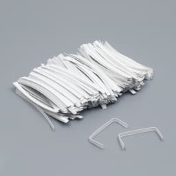 Клип лента в нарезке, белый, для фиксация упакованной продукции, 13 см