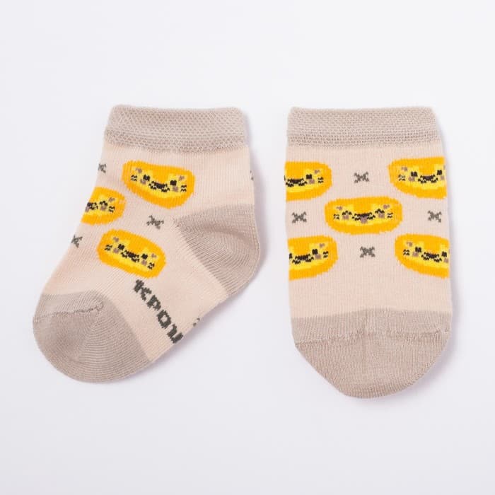 Набор детских носков «Крошка Я. Львёнок», 2 пары, бежево-коричневые, размер 10-12 см (9-12 мес.)