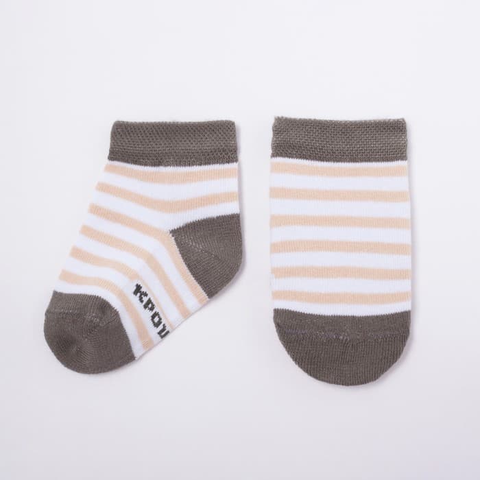 Набор детских носков «Крошка Я. Львёнок», 2 пары, бежево-коричневые, размер 12-14 см (1-2 года)