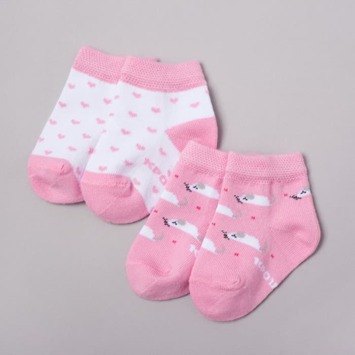 Набор носков для девочки «Крошка Я. Котёнок», 2 пары, розовые, размер 12-14 см (1-2 года)