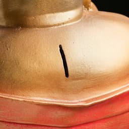 Копилка для денег «Хотей сидит», гипс, бронза, красный, 32×25×51 см