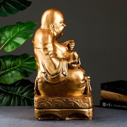 Копилка для денег «Хотей сидит», гипс, бронза, 32×25×48 см