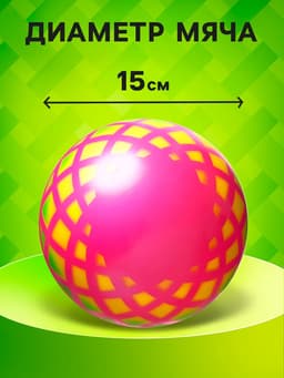 Мяч резиновый «Корзинка», диаметр 15 см, цвета МИКС