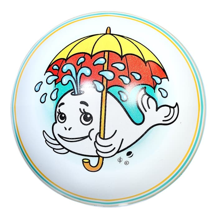 Мяч резиновый, диаметр 15 см, МИКС