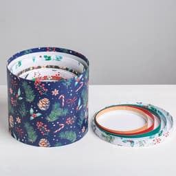 Набор подарочных коробок 5 в 1 «Европейский», 13×14 ‒ 19.5×22 см, Новый год