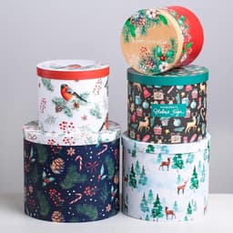 Набор подарочных коробок 5 в 1 «Европейский», 13×14 ‒ 19.5×22 см, Новый год