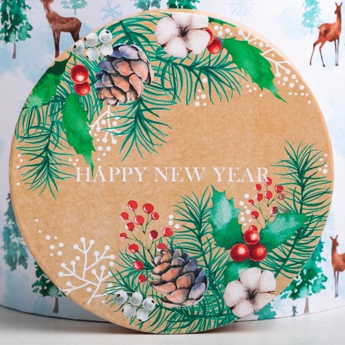 Набор подарочных коробок 5 в 1 «Европейский», 13×14 ‒ 19.5×22 см, Новый год