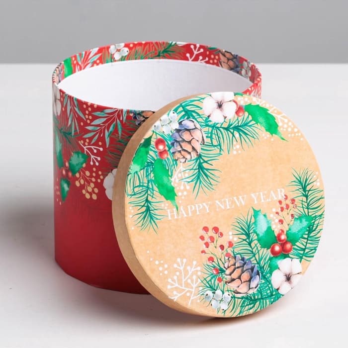 Набор подарочных коробок 5 в 1 «Европейский», 13×14 ‒ 19.5×22 см, Новый год