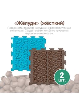 Модульный массажный коврик ОРТОДОН, набор №8 «Лесная тропинка», 8 шт.