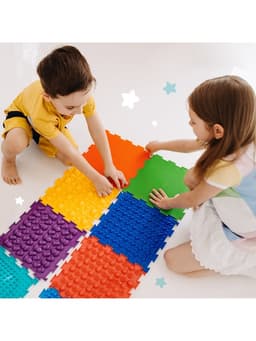 Модульный массажный коврик ОРТОДОН, набор №8 «Лесная тропинка», 8 шт.