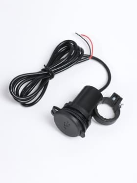 Зарядное устройство на руль мотоцикла, USB, 1.5 А, 24 В, провод 120 см
