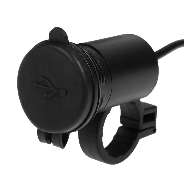 Зарядное устройство на руль мотоцикла, USB, 2.1 А, 24 В, провод 110 см