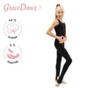 Комбинезон для гимнастики и танцев Grace Dance, размер 36, чёрный