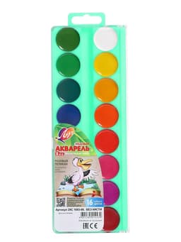 Акварель «Луч. ZOO», 16 цветов, без кисти