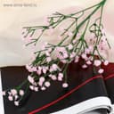 Цветы искусственные «Ветка гипсофилы», 1×53 см, розовые