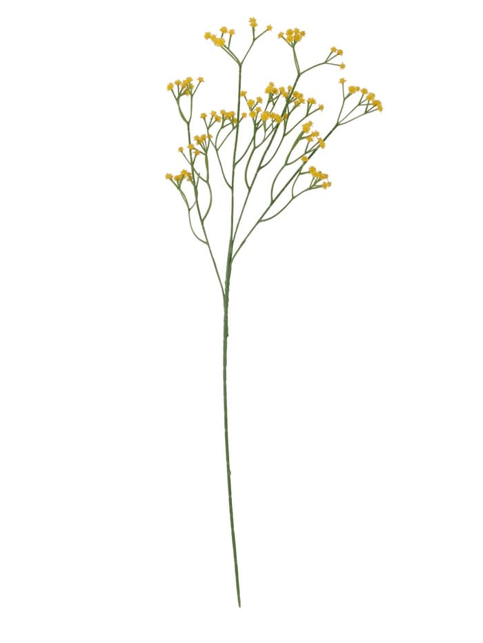 Цветы искусственные «Ветка гипсофилы», 1×53 см, жёлтые