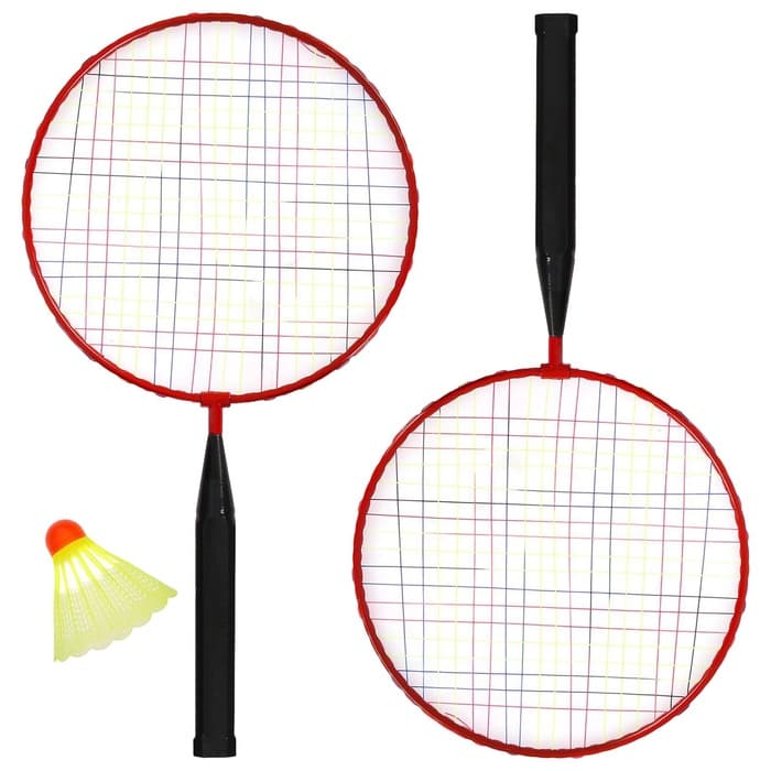 Набор для игры в бадминтон ONLYTOP: 2 ракетки, волан, цвет МИКС