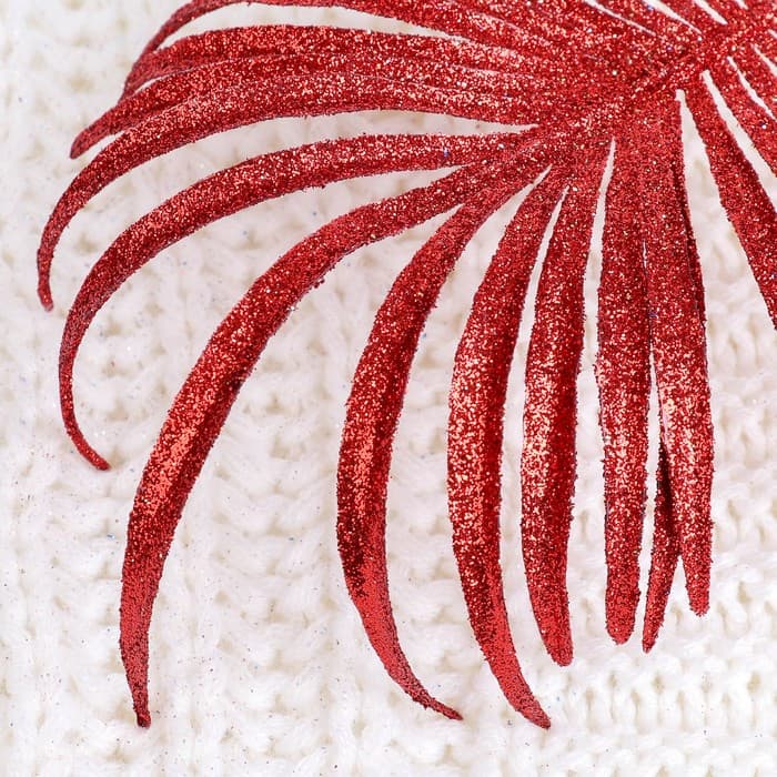 Декор блеск «Листья пальма», h=20 см, МИКС