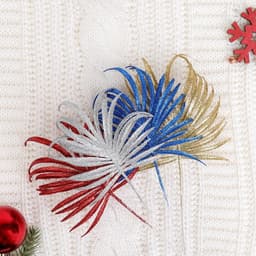 Декор блеск «Листья пальма», h=20 см, МИКС