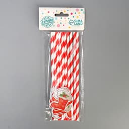 Трубочки для коктейлей одноразовые «Носочек», набор 10 шт.