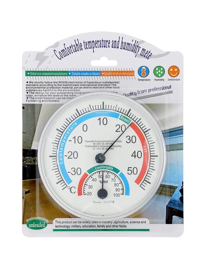 Термометр уличный, механический, гигрометр, круглый, металлический