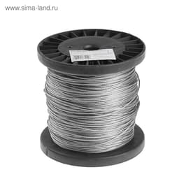 Трос стальной ТУНДРА krep, структура 6×7+FC, 2 мм, в катушке 200 м
