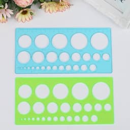 Линейка для квиллинга "Круги разных диаметров" пластик МИКС 20х10 см