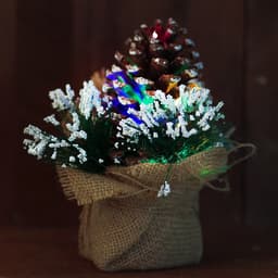 Новогодняя композиция «Шишка», с подсветкой, 8.5×8.5×14 см